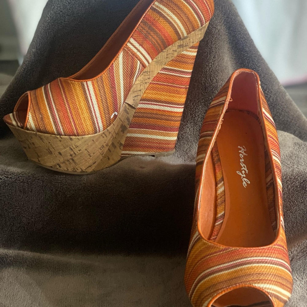 Herstyle Multicolor Striped Wedges
